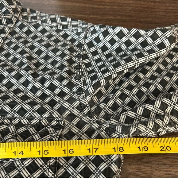 Vintage bluenotes Black and White Geometric Button-Up Shirt M - Picture 9 of 11